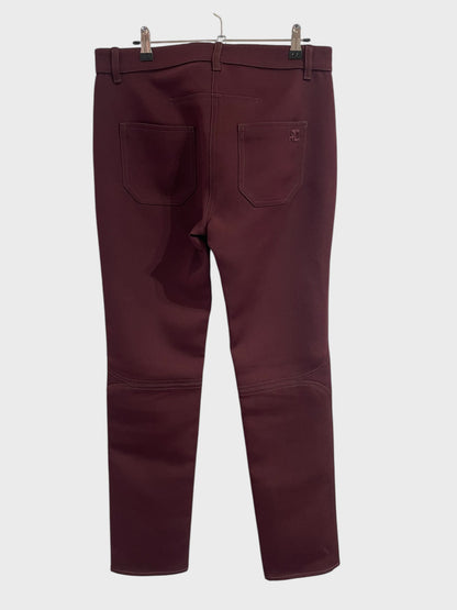 Pantalon Courrèges bordeaux T.40