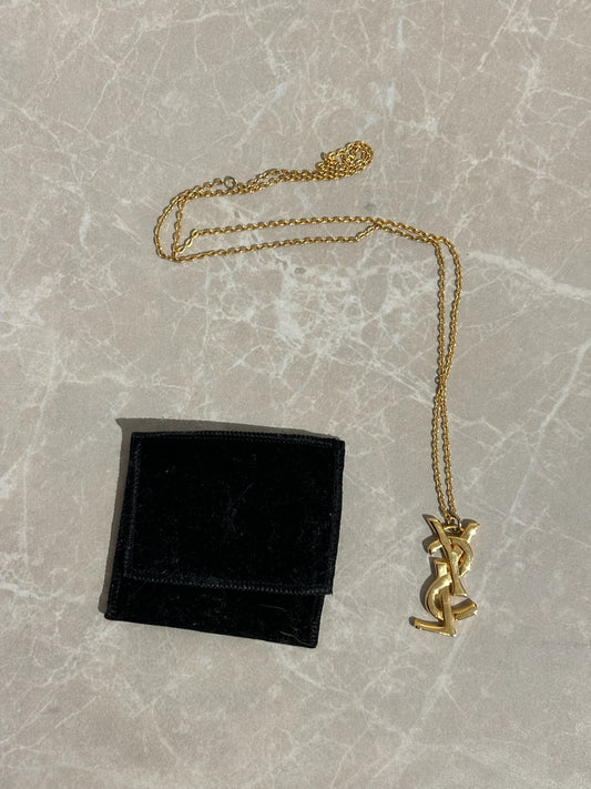 Collier Yves Saint Laurent doré