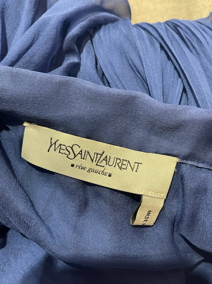 Robe Yves Saint Laurent bleue T.34