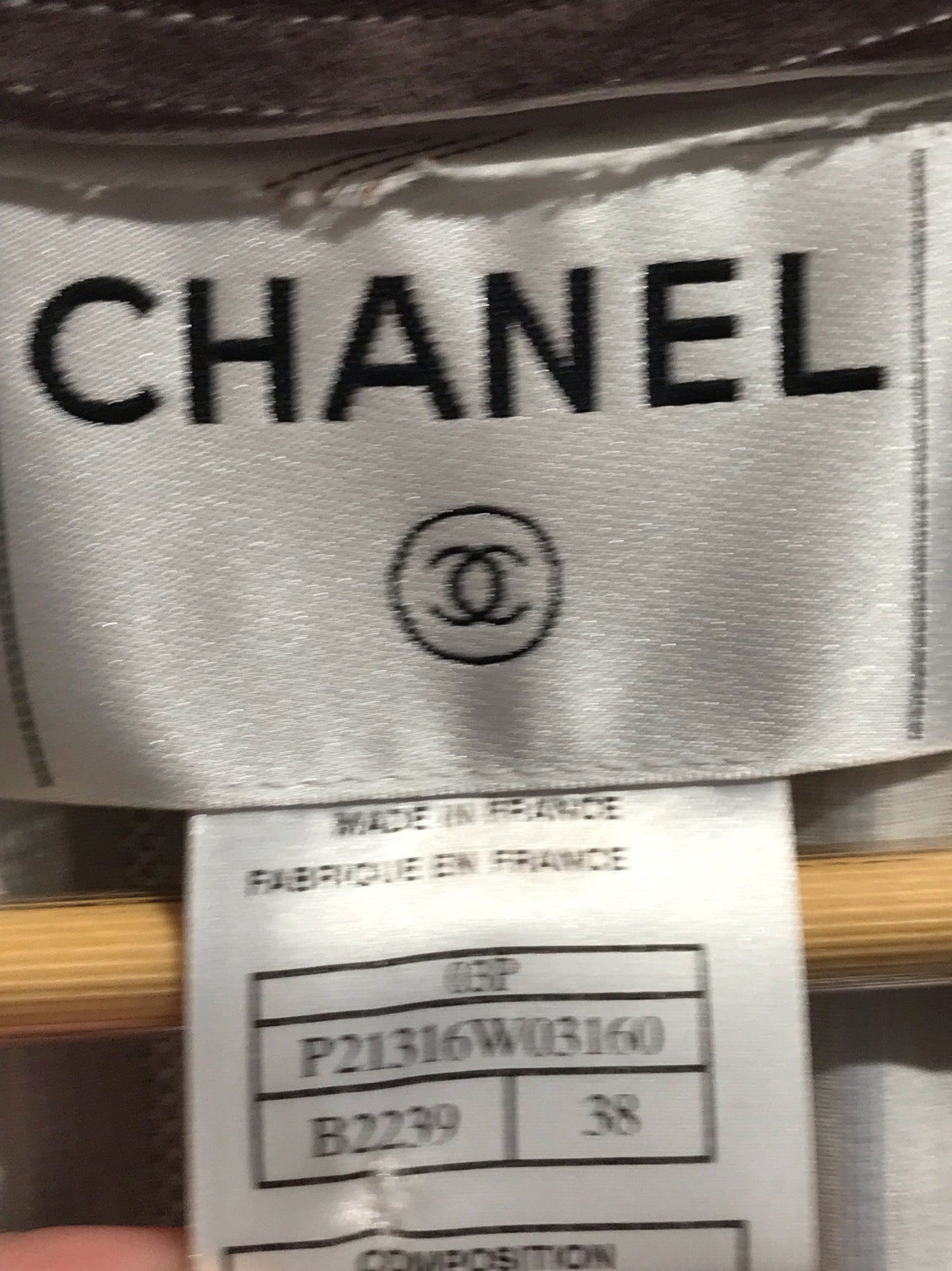 Veste Chanel grise T.38