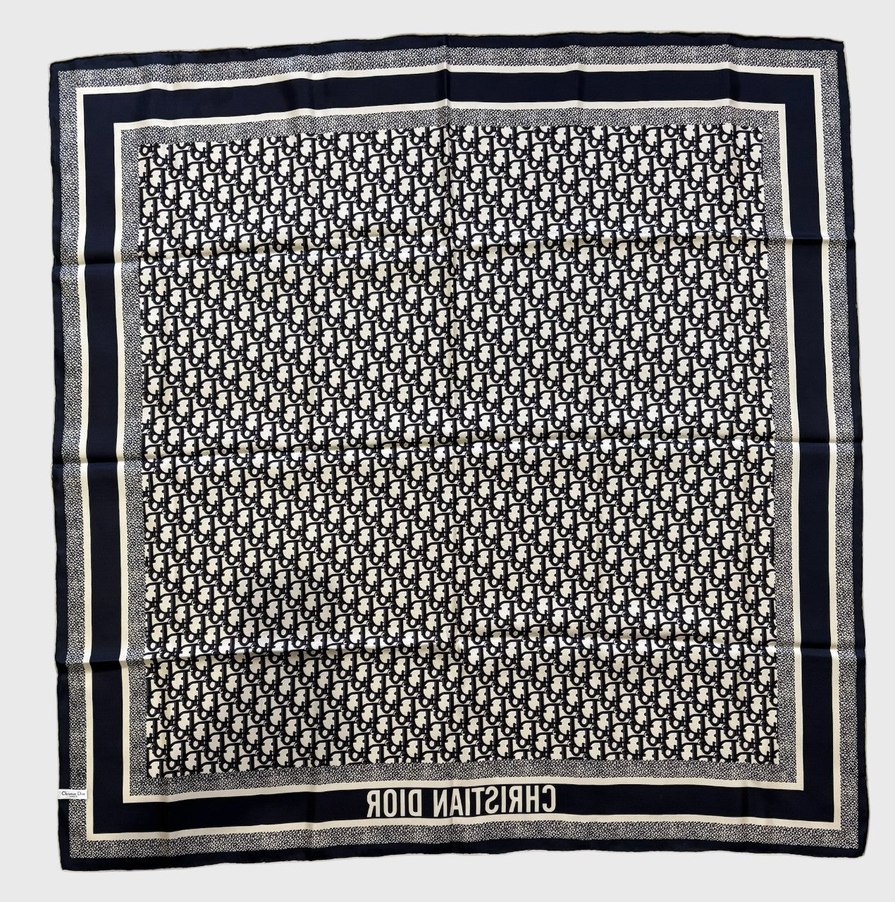 Foulard Dior Diortwin bordeaux bleu