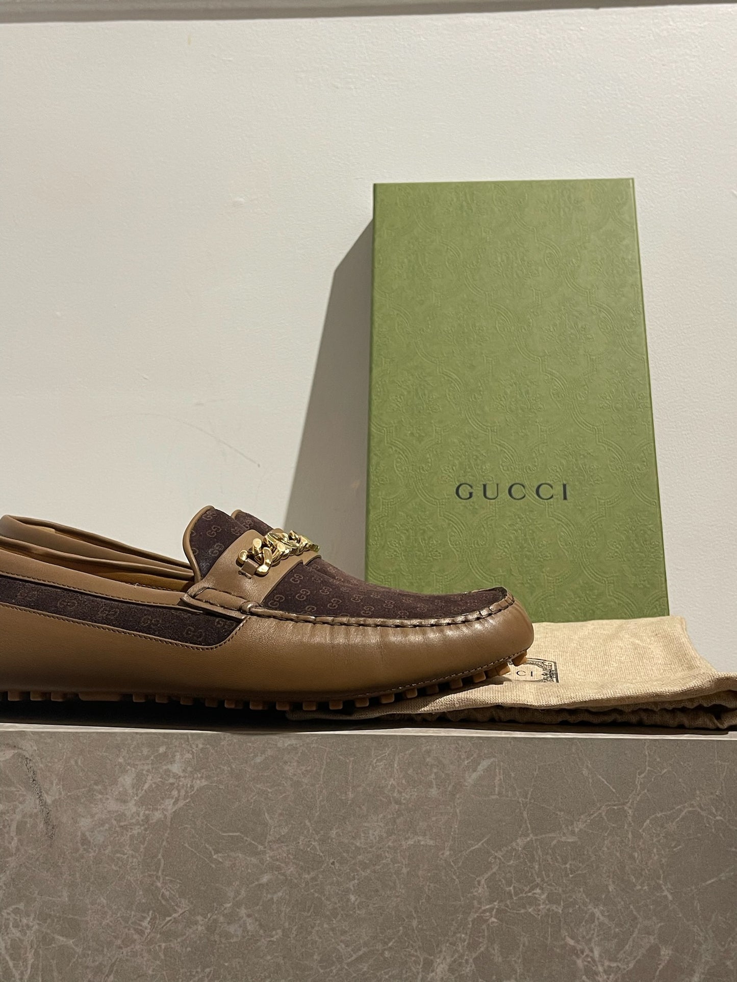 Mocassins Gucci marron T.46,5 NEUFS