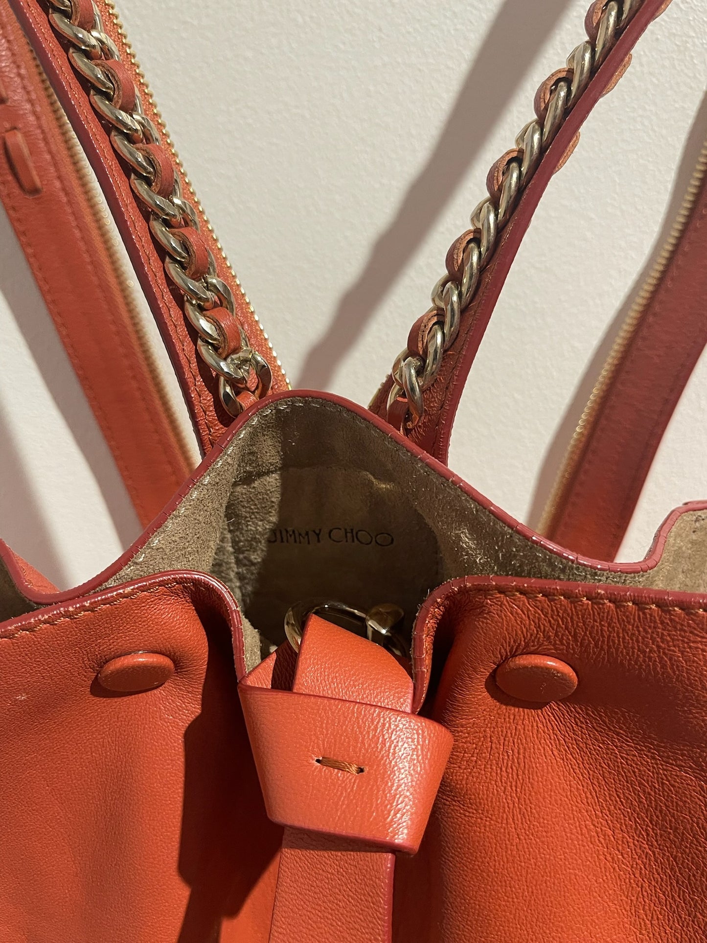 Sac à dos Jimmy Choo orange