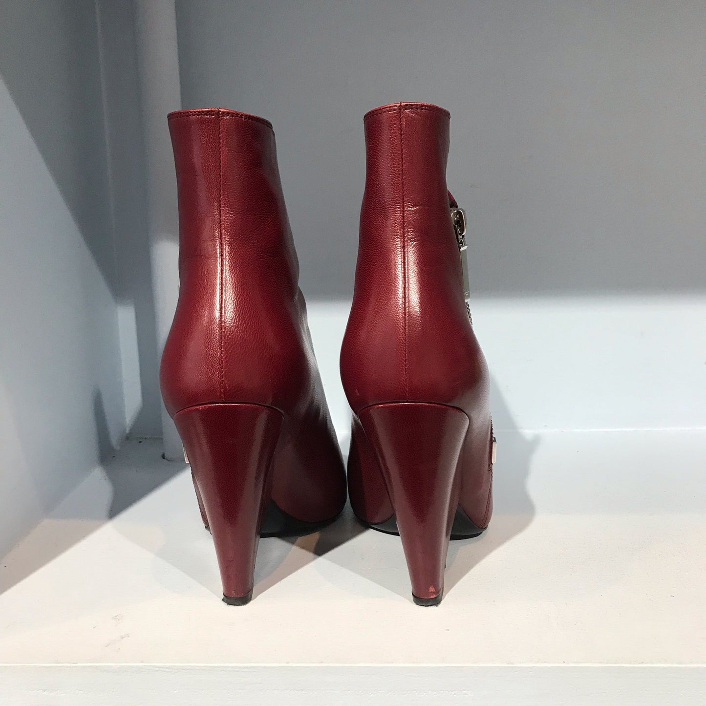 Boots Saint Laurent rouges T.36,5