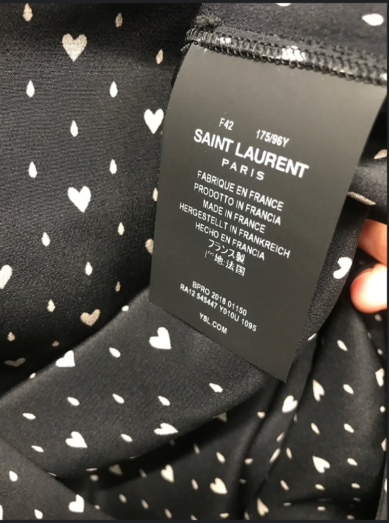 Robe Saint Laurent noire T.42