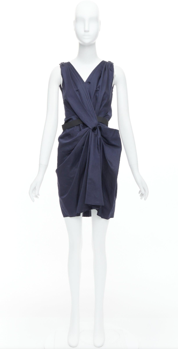 Robe Lanvin bleu marine T.40