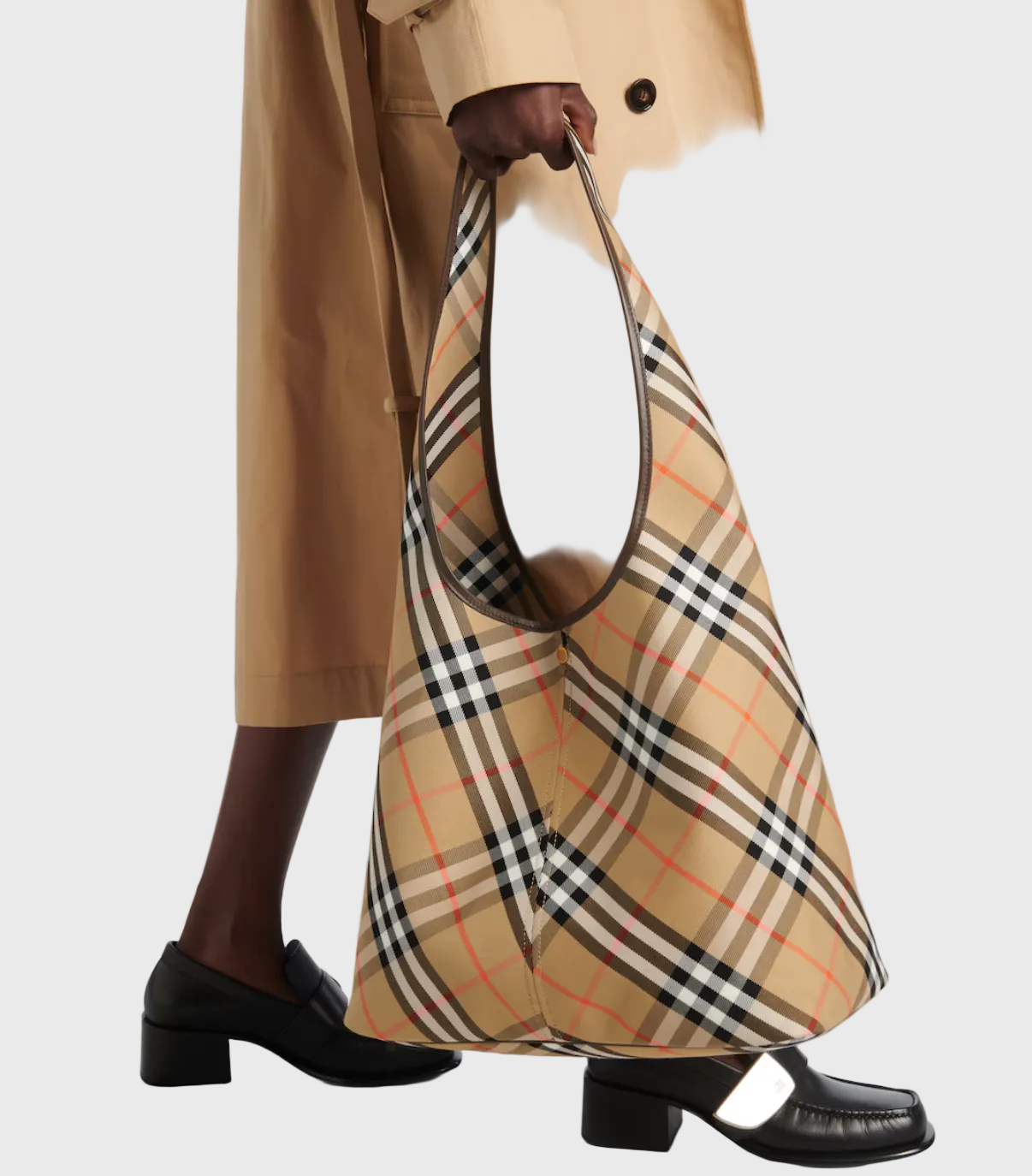 Sac Burberry Hobo à carreaux