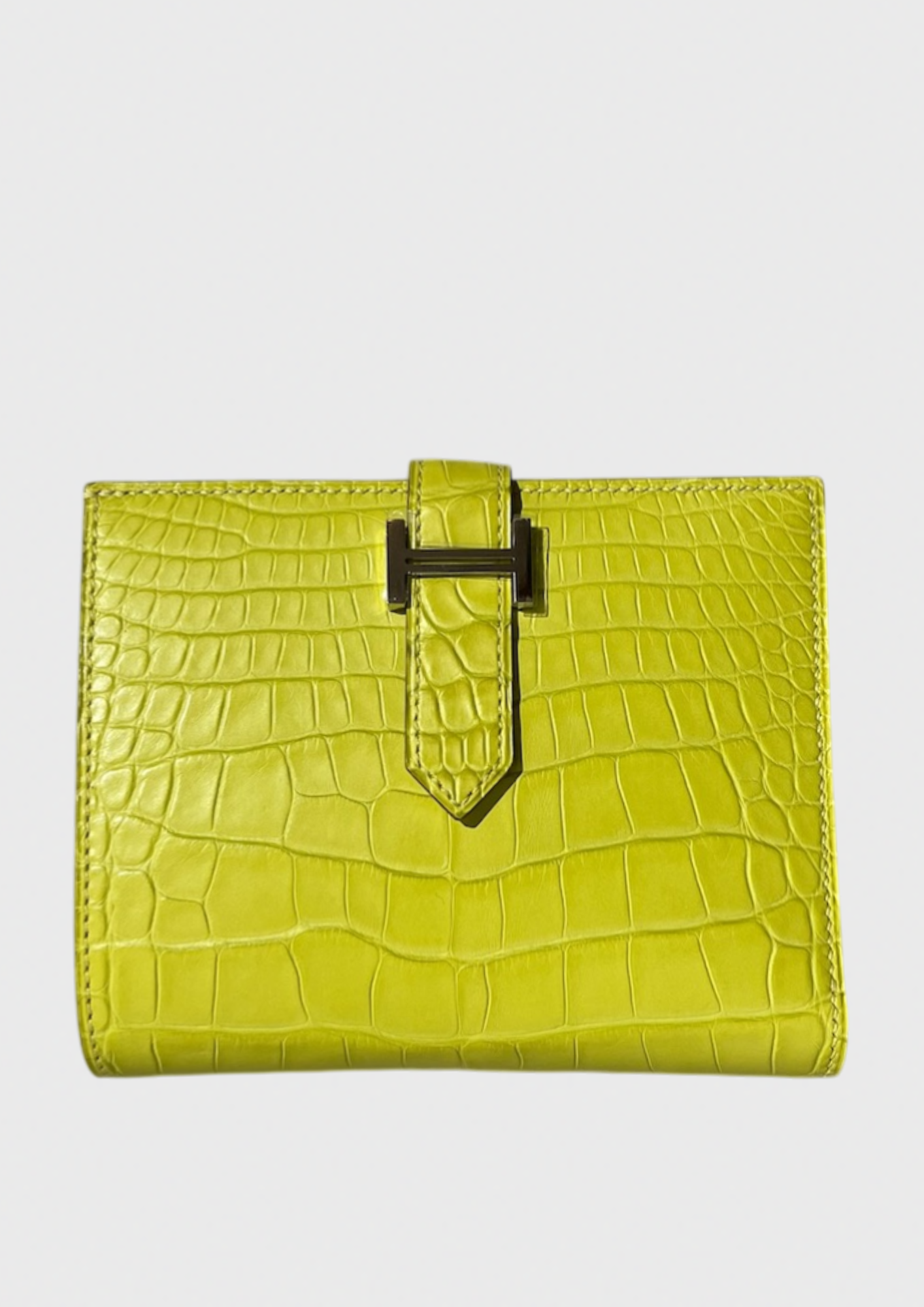 Portefeuille Hermès Béarn jaune