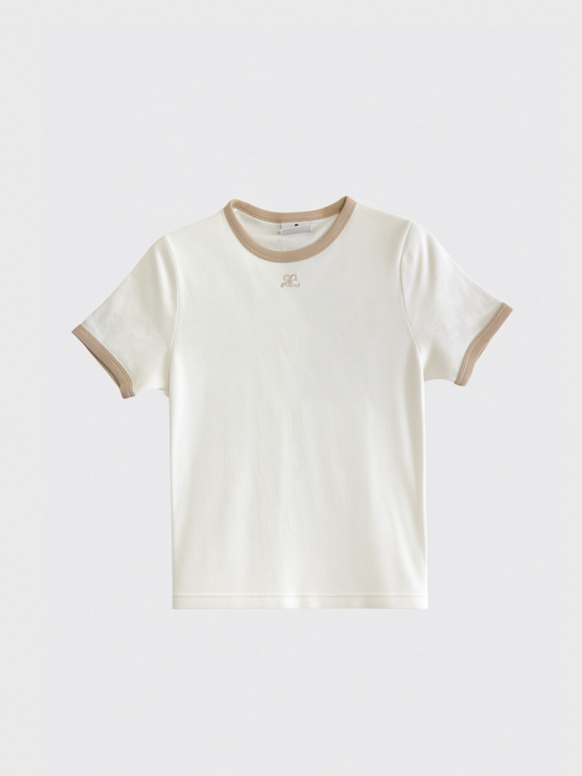 T-shirt Courrèges blanc T.S