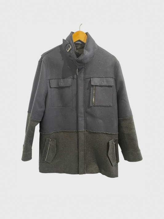Manteau Lanvin bleu marine T.52