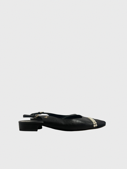 Slingback Chanel noires T.39