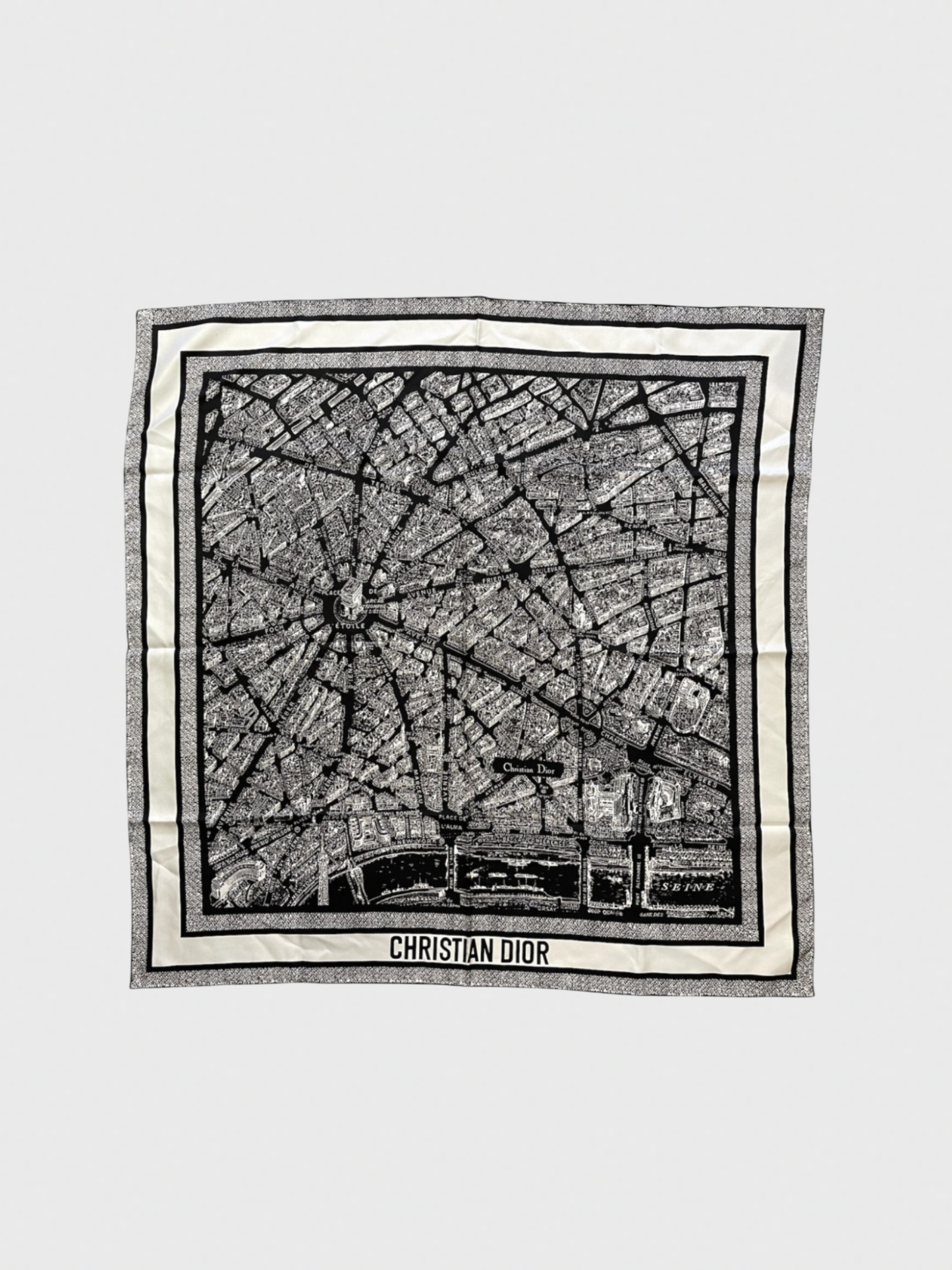 Foulard Christian Dior Paris noir