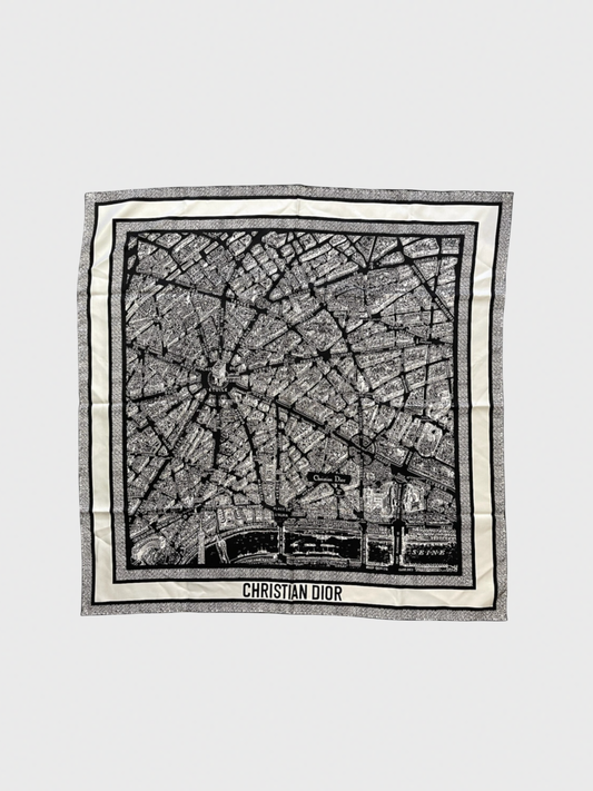 Foulard Christian Dior Paris noir