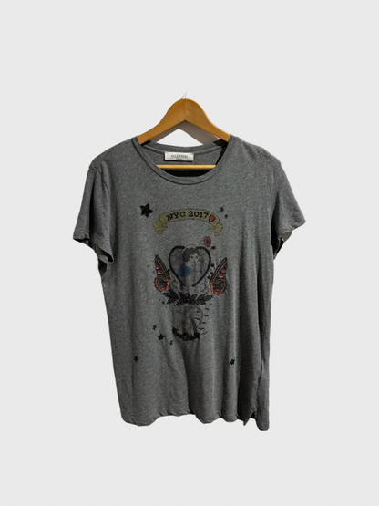 T-shirt Valentino gris T.L