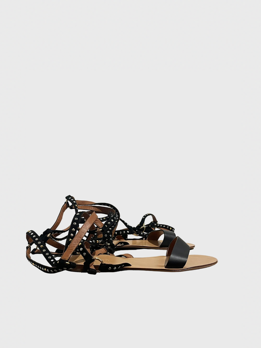 Sandales Valentino noires T.38.5