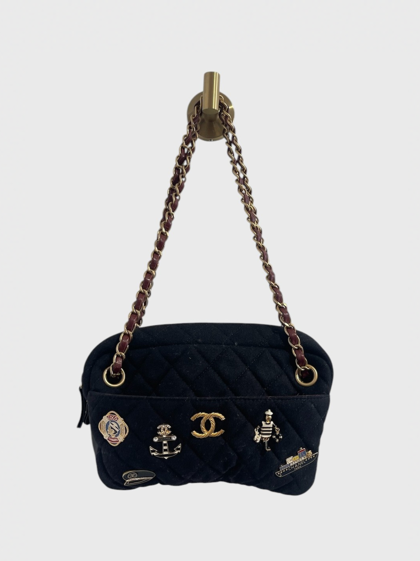 Sac Chanel Camera jersey noir