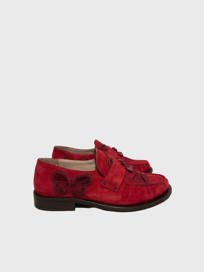Mocassins Valentino rouges T.38,5