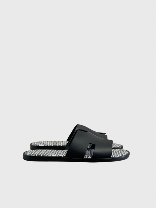 Mules Hermès Izmir noires T.42