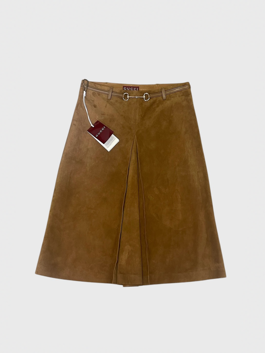 Jupe Gucci daim camel T.36
