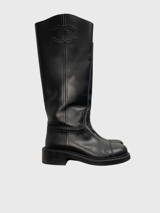 Bottes Chanel noires T.39