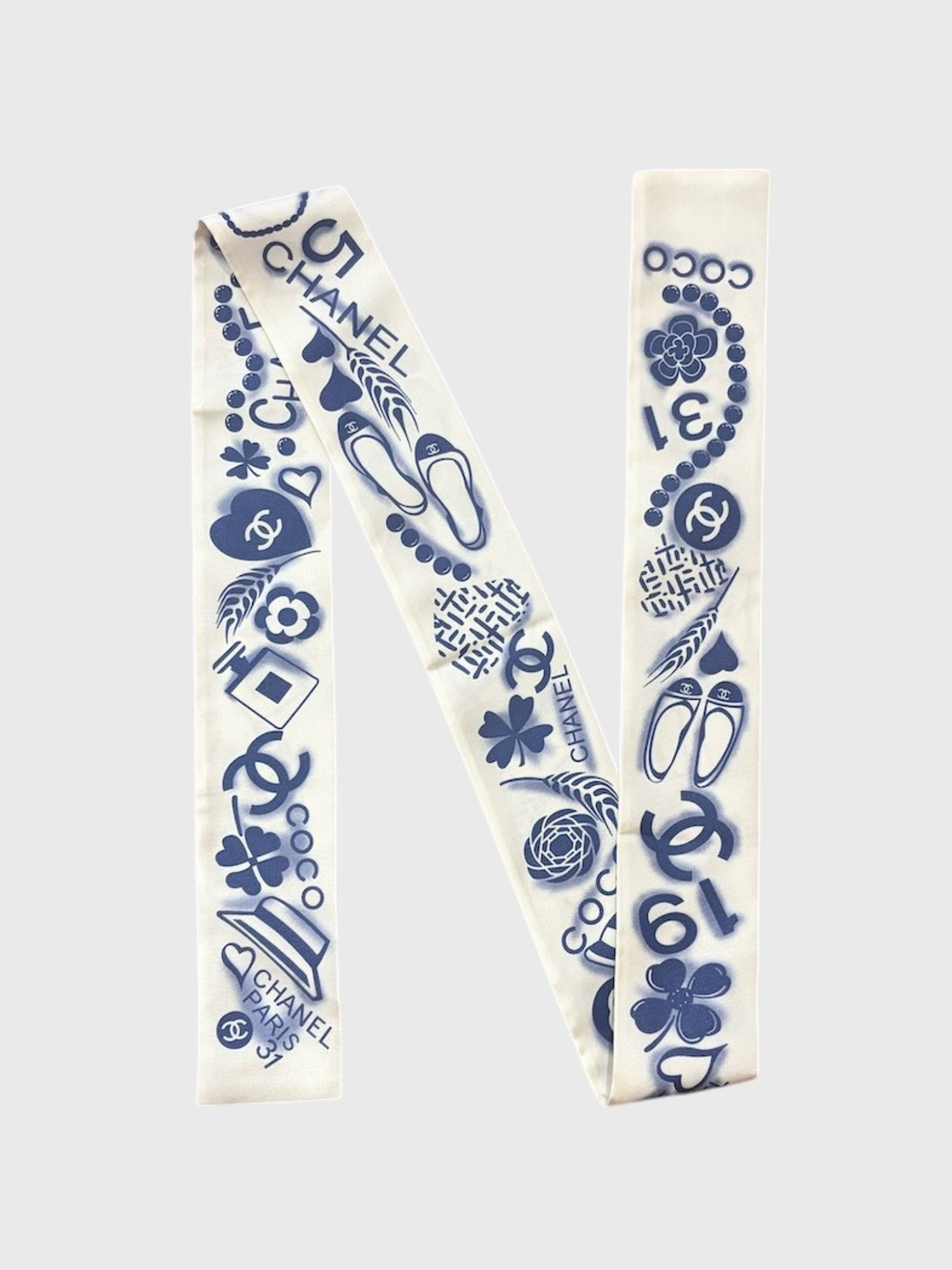 Foulard slim Chanel blanc