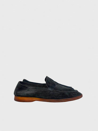 Mocassins Loro Piana bleu marine T.46