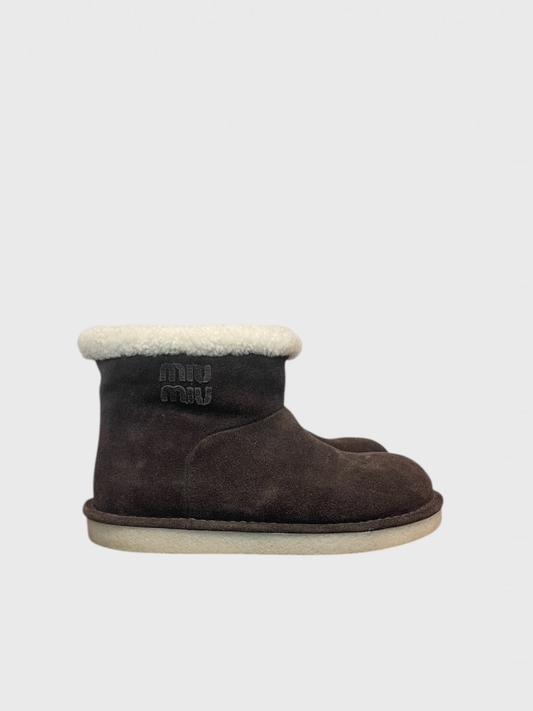 Bottines Miu Miu marron T.38