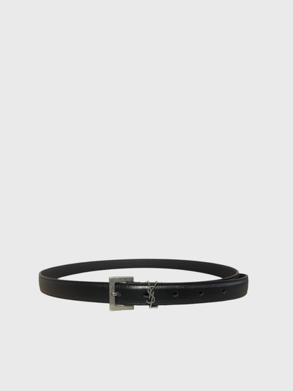 Ceinture Saint Laurent Cassandre noire T.85