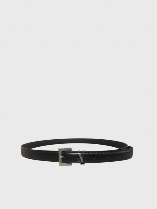 Ceinture Saint Laurent Cassandre noire T.85