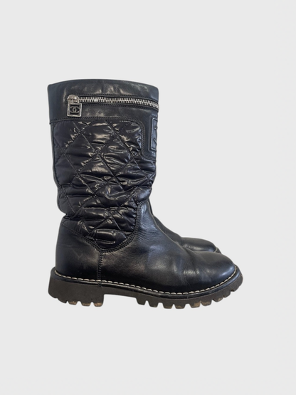 Bottes Chanel noires T.34,5