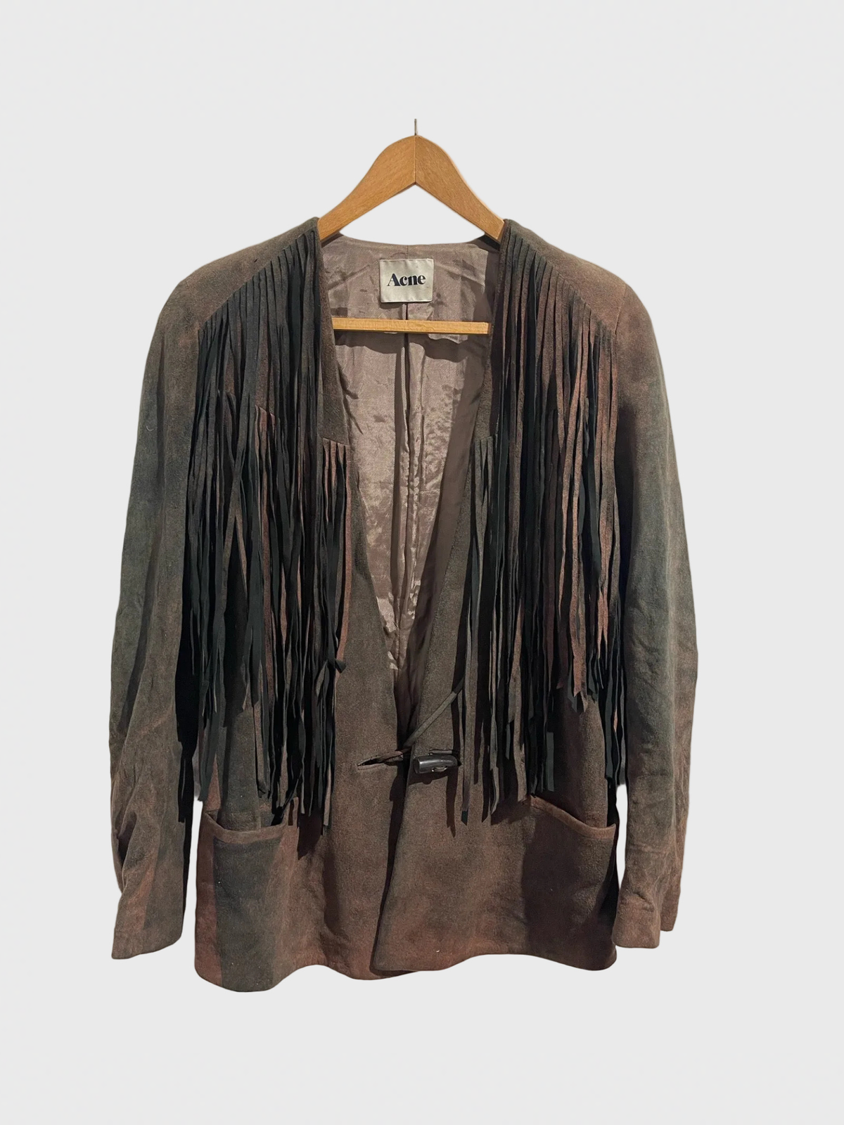 Veste Acne à franges T.38