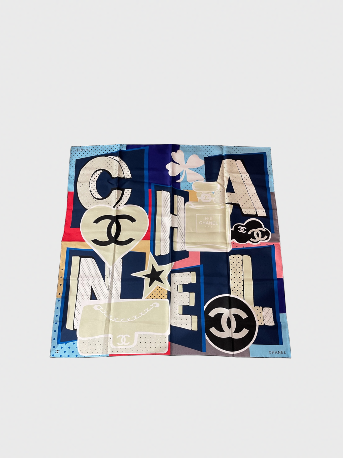 Foulard Chanel bleu