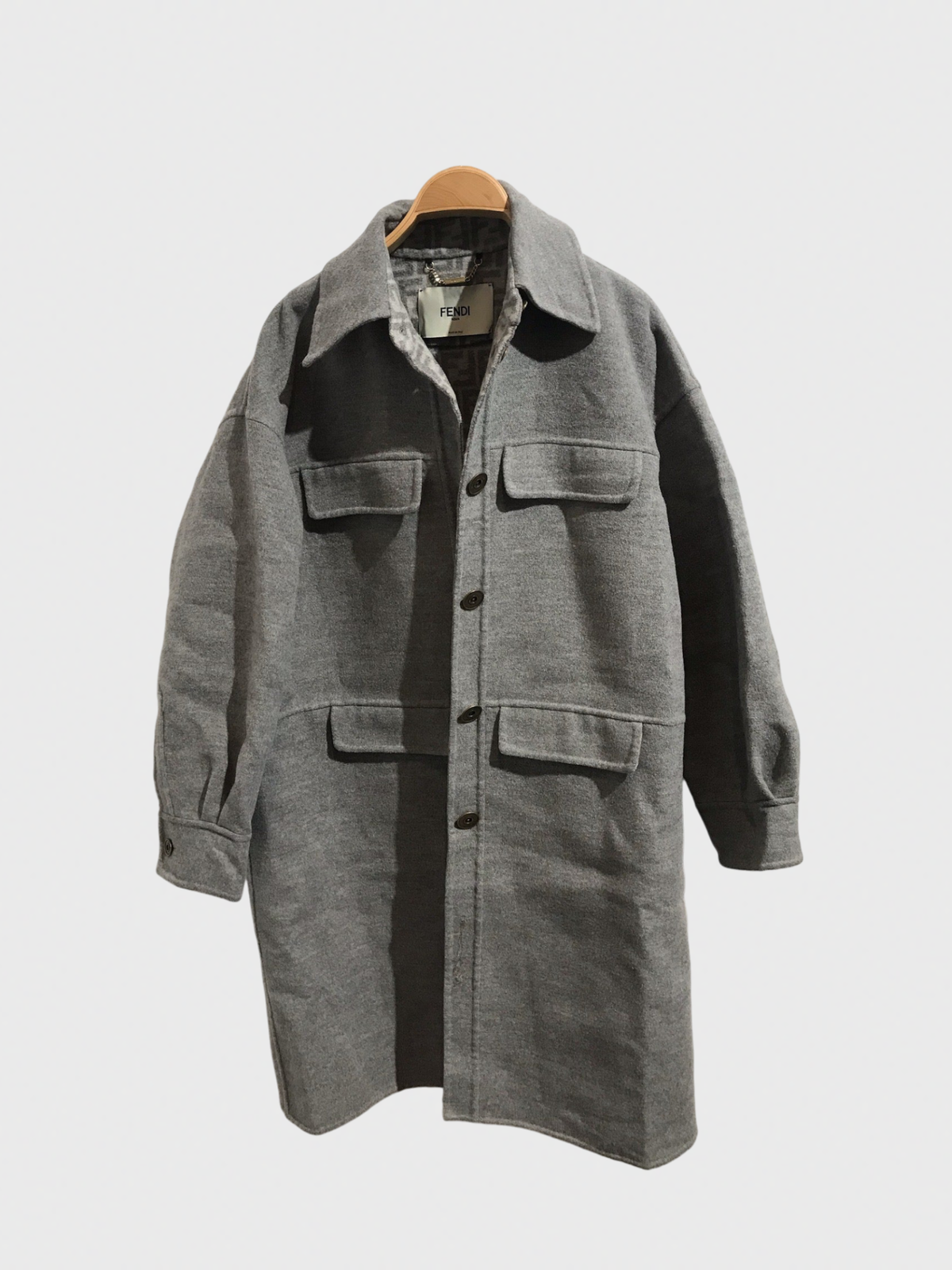 Manteau Fendi gris T.38
