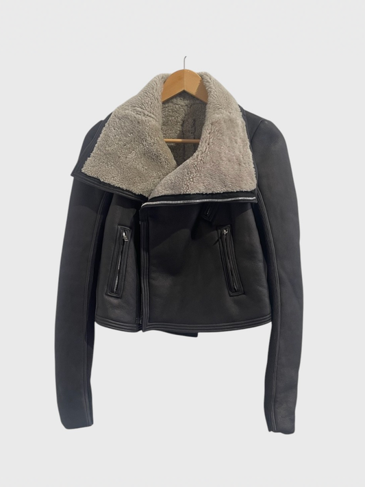 Veste Rick Owens peau lainée T.38