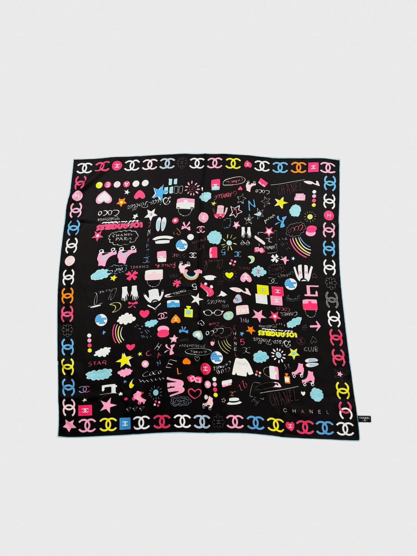 Foulard Chanel noir Disco