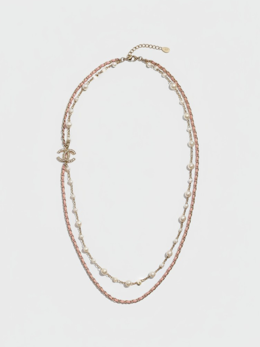 Sautoir Chanel rose