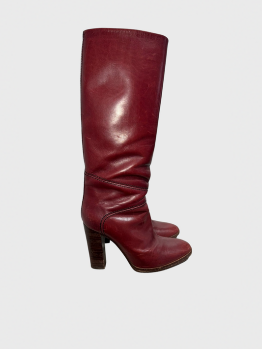 Bottes Chloé bordeaux T.38