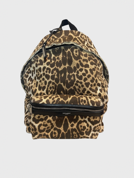 Sac à dos Saint Laurent leopard