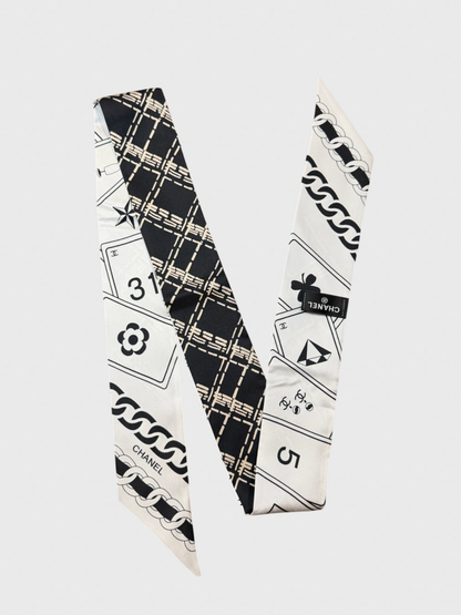 Foulard slim Chanel Jeu de cartes