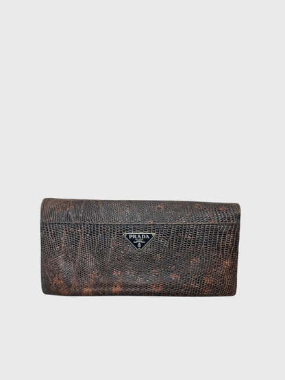 Portefeuille Prada marron