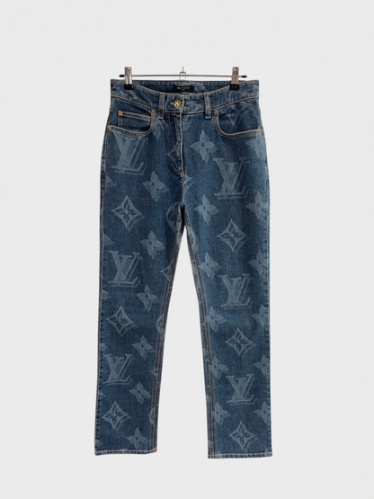 Jeans Louis Vuitton bleu T.36