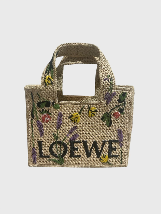 Sac Loewe en raphia