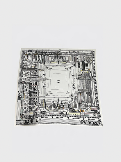 Foulard Chanel New York blanc