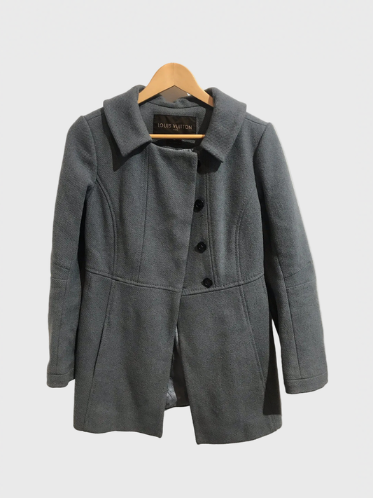 Manteau Louis Vuitton bleu T.38