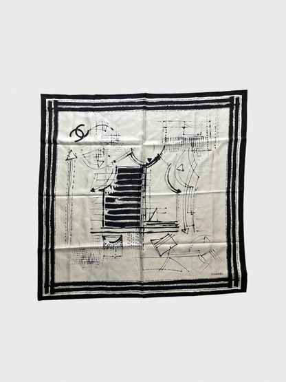 Foulard Chanel blanc Couture