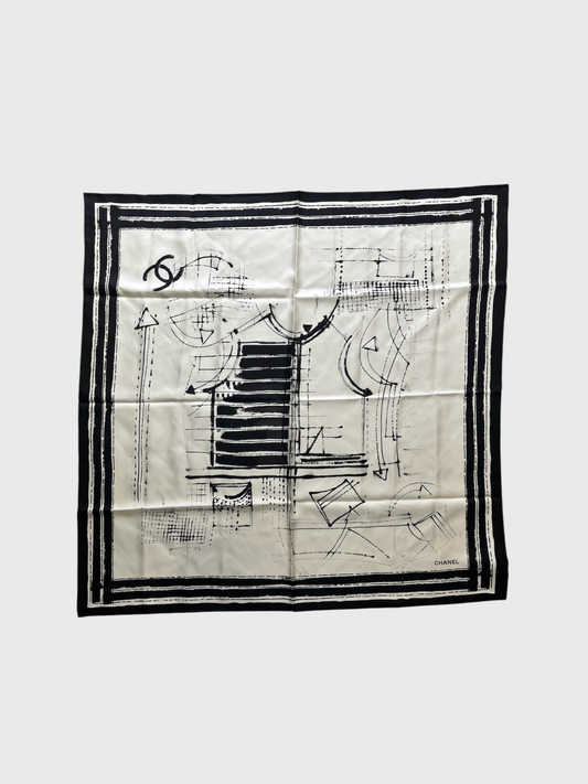 Foulard Chanel blanc Couture