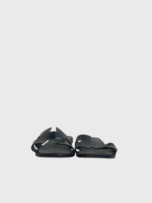 Sandales Hermès Oran noires T.38