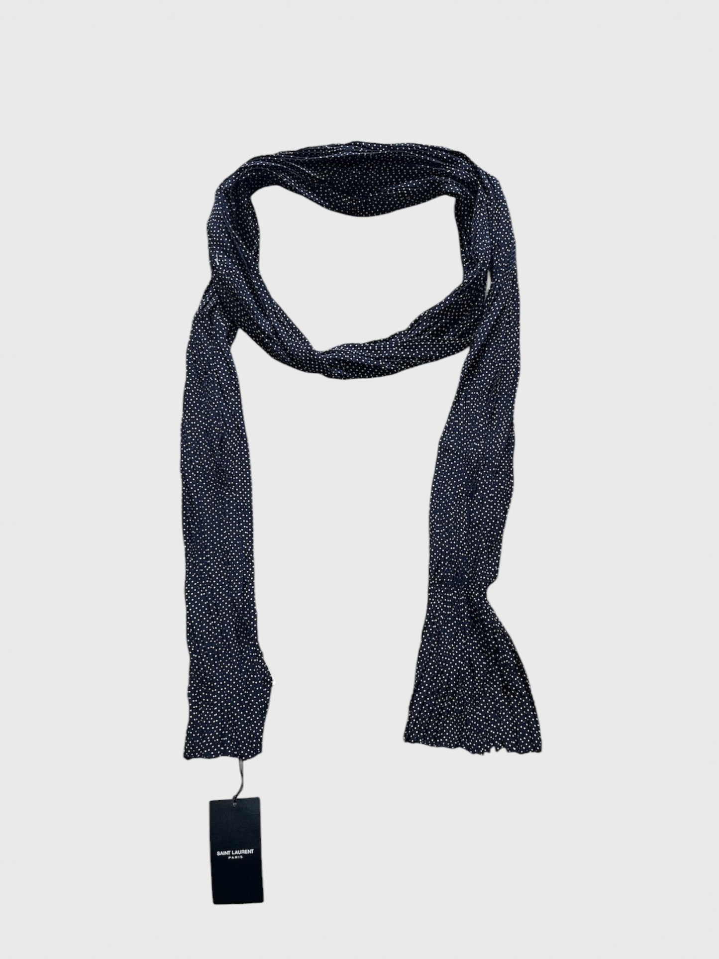 Foulard Saint Laurent à pois bleu
