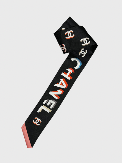 Foulard slim Chanel noir