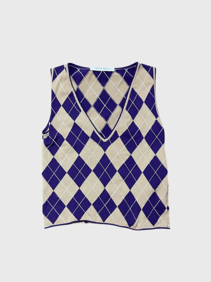 Pull Miu Miu à carreaux T.34
